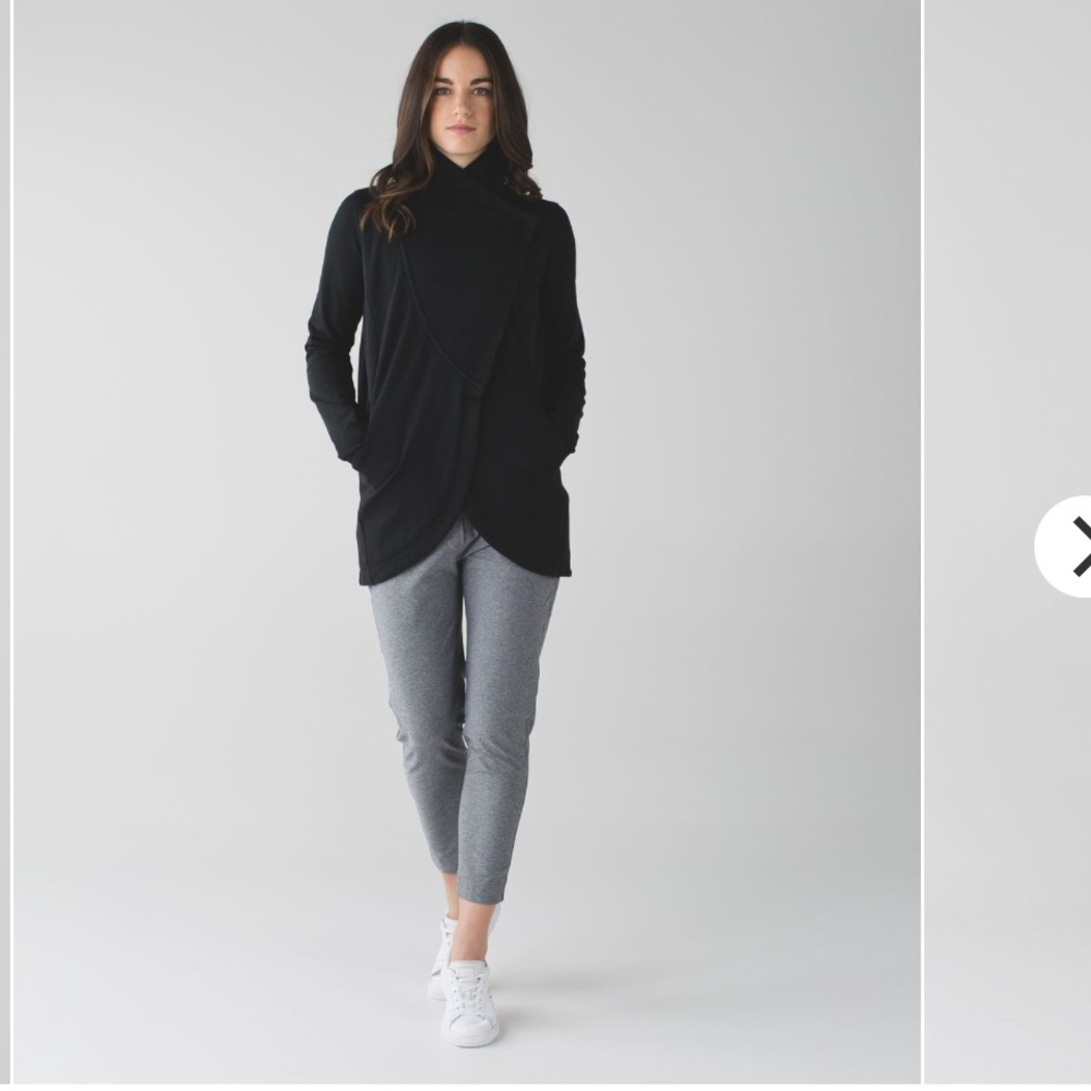 lululemon athletica that’s a wrap Black Draped Open Blazer Jacket Size 4